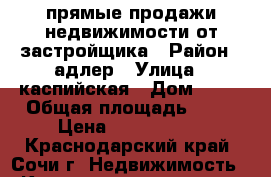  прямые продажи недвижимости от застройщика › Район ­ адлер › Улица ­ каспийская › Дом ­ 68 › Общая площадь ­ 25 › Цена ­ 1 580 000 - Краснодарский край, Сочи г. Недвижимость » Квартиры продажа   . Краснодарский край,Сочи г.